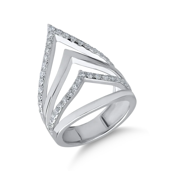 Inel din aur alb cu diamante de 0.84ct