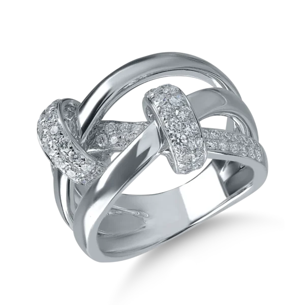 Inel din aur alb cu diamante de 0.9ct