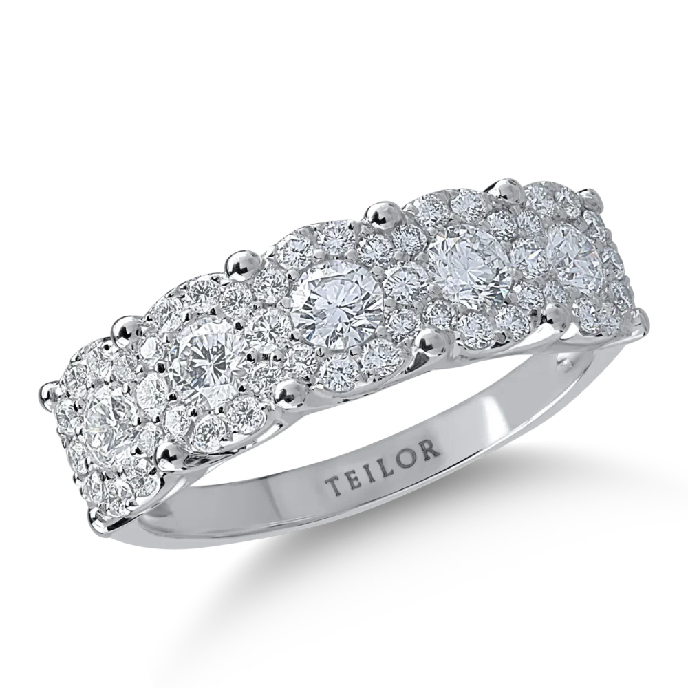 Inel din aur alb cu diamante de 1.01ct