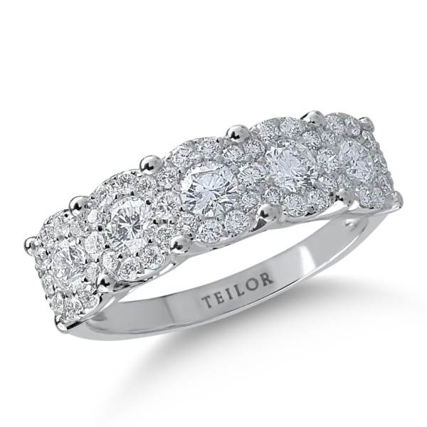 Inel din aur alb cu diamante de 1.01ct