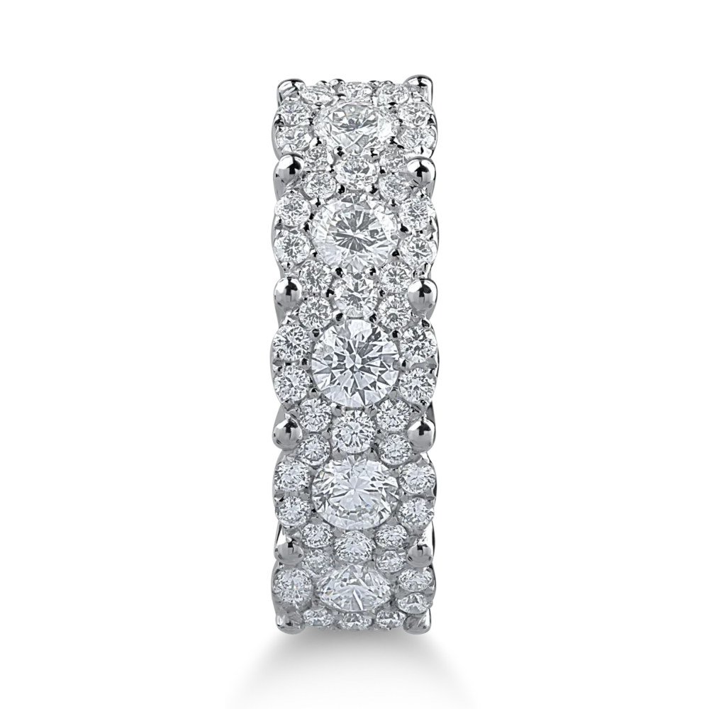 Inel din aur alb cu diamante de 1.01ct - imagine 2