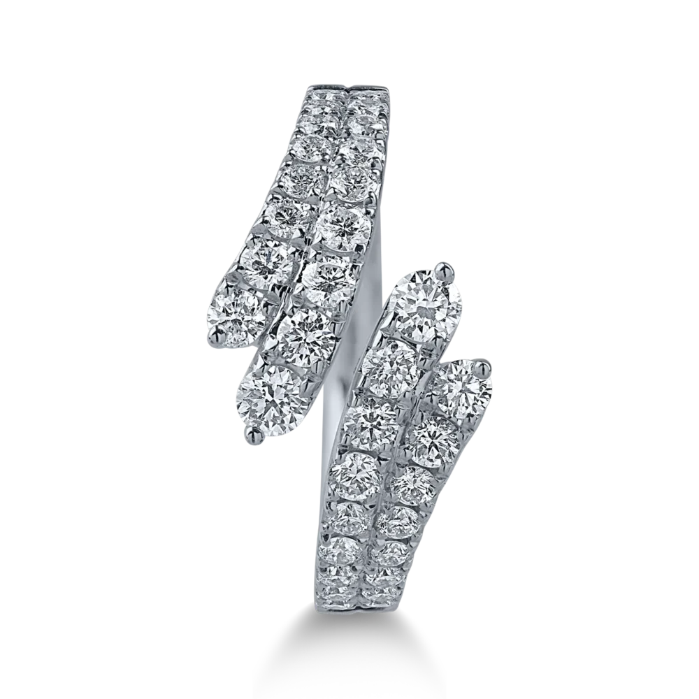 Inel din aur alb cu diamante de 1.03ct - imagine 2