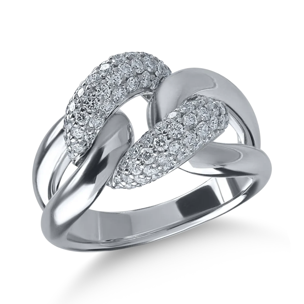 Inel din aur alb cu diamante de 1.05ct