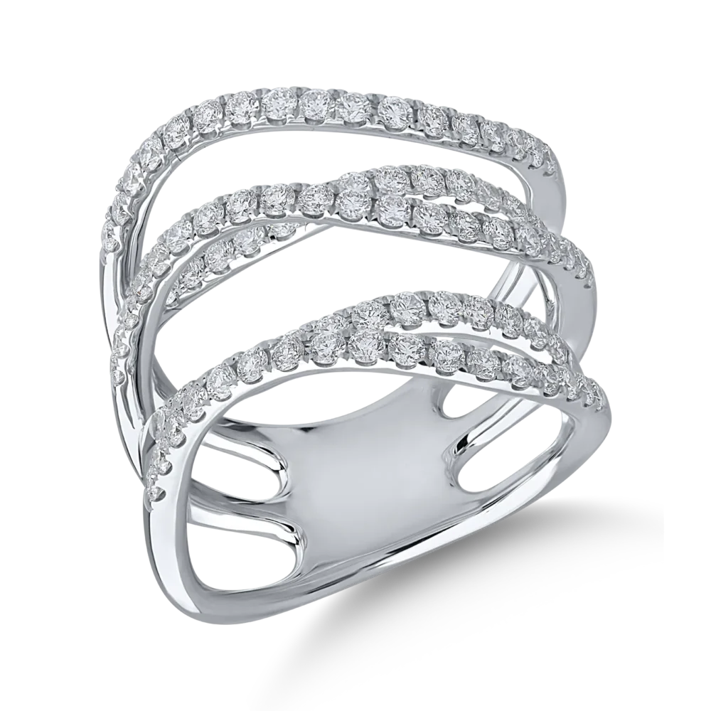 Inel din aur alb cu diamante de 1.11ct