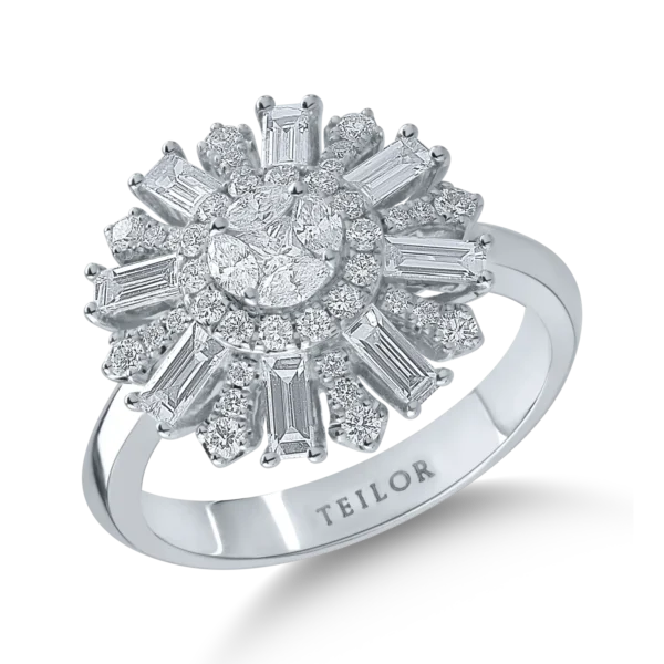 Inel din aur alb cu diamante de 1.17ct