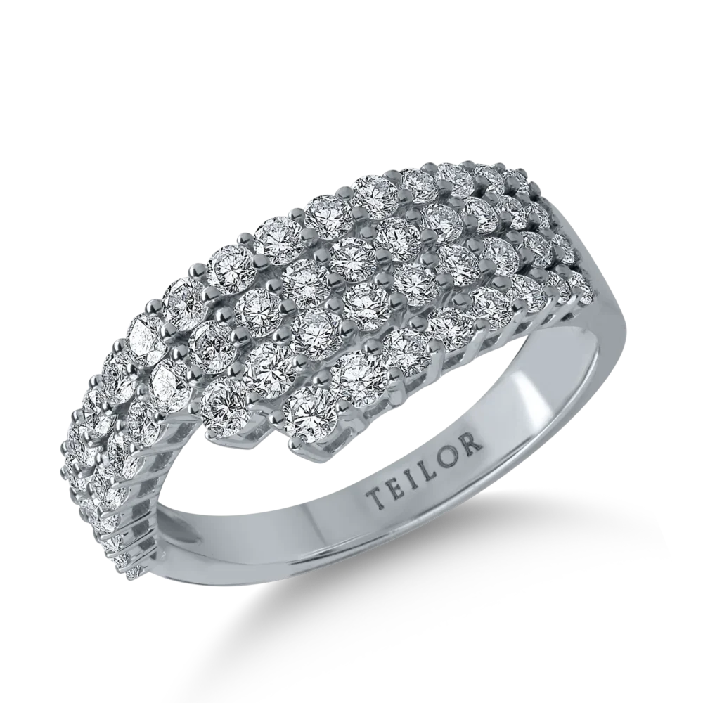 Inel din aur alb cu diamante de 1.21ct