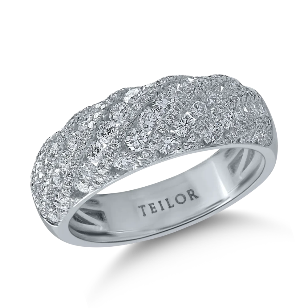 Inel din aur alb cu diamante de 1.21ct