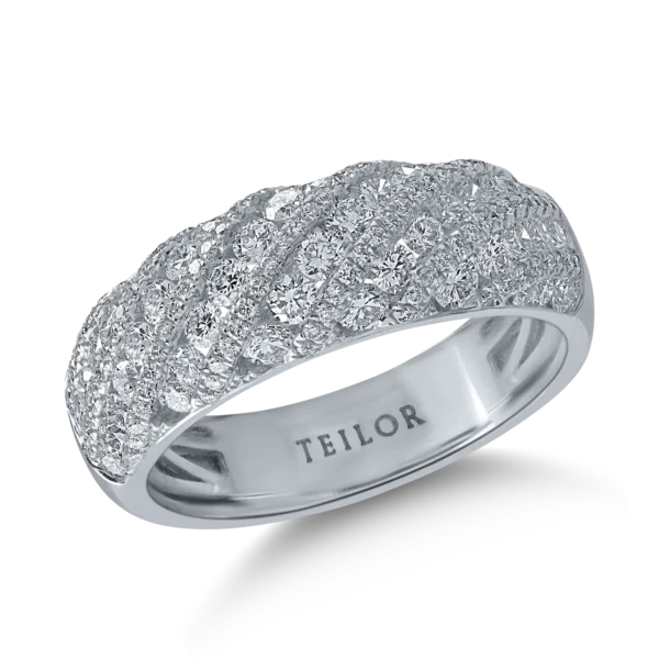 Inel din aur alb cu diamante de 1.21ct