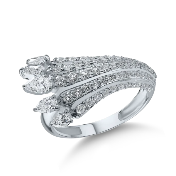 Inel din aur alb cu diamante de 1.22ct