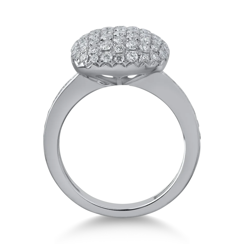 Inel din aur alb cu diamante de 1.26ct - imagine 2