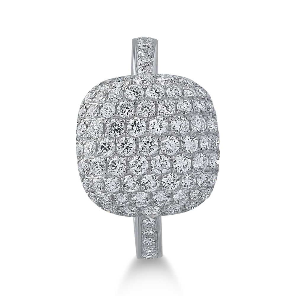 Inel din aur alb cu diamante de 1.26ct - imagine 3