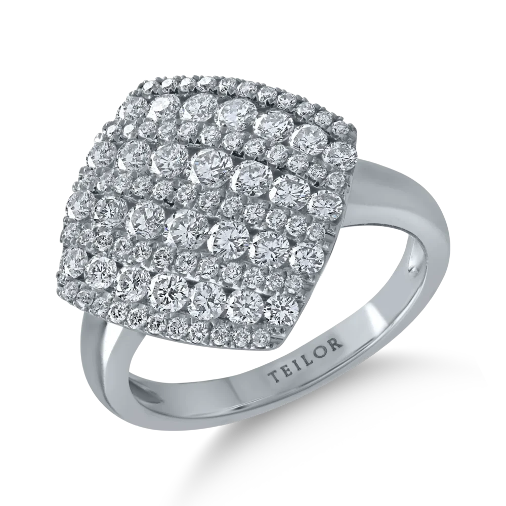 Inel din aur alb cu diamante de 1.26ct