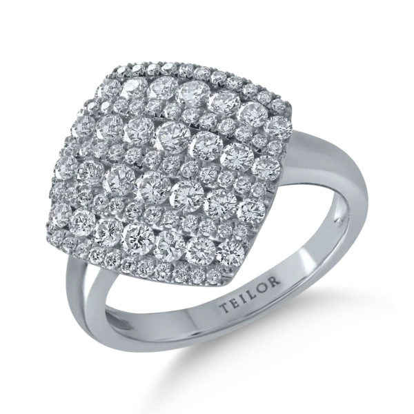 Inel din aur alb cu diamante de 1.26ct