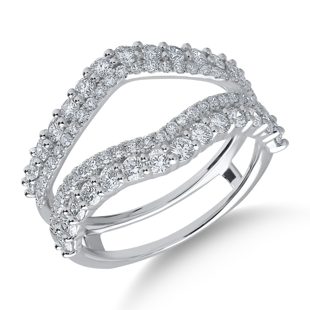 Inel din aur alb cu diamante de 1.277ct