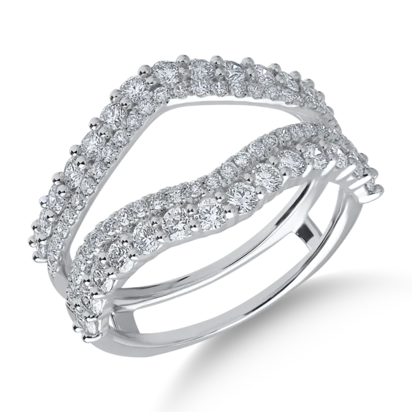 Inel din aur alb cu diamante de 1.277ct