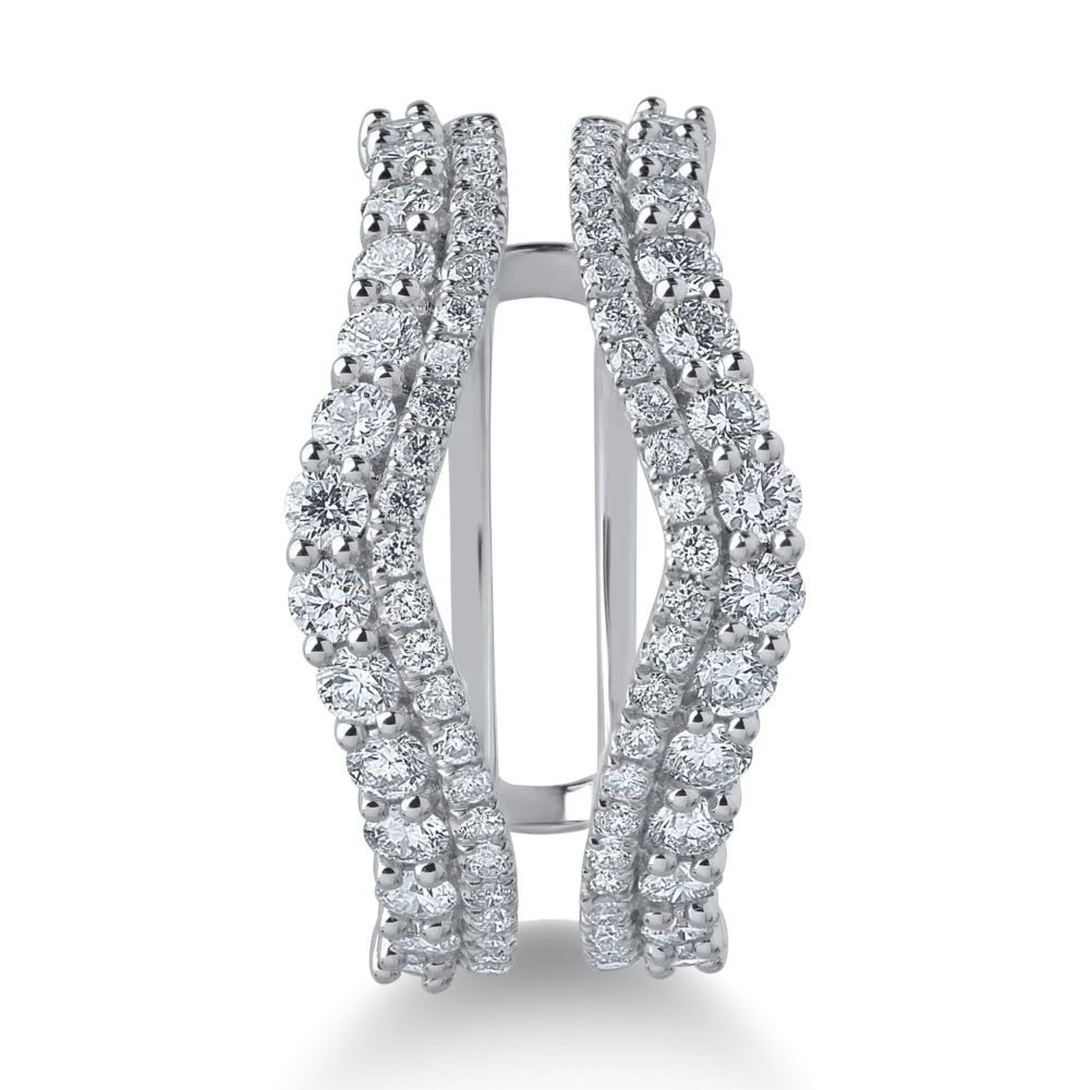 Inel din aur alb cu diamante de 1.277ct - imagine 3