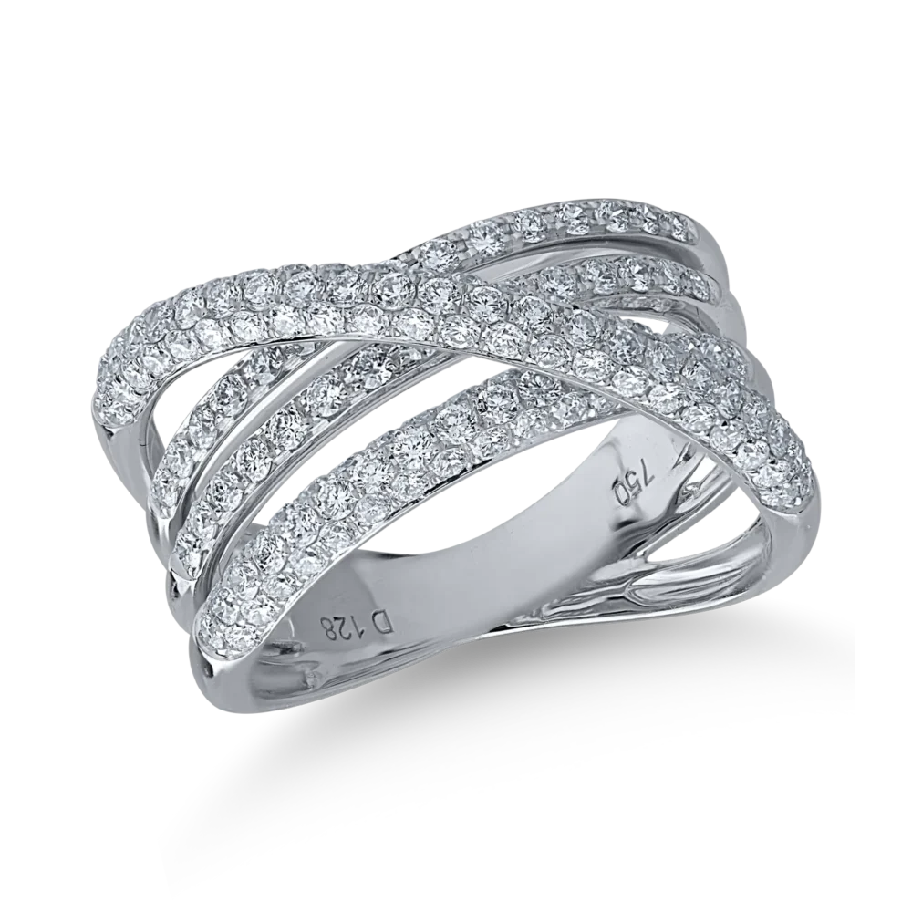 Inel din aur alb cu diamante de 1.28ct