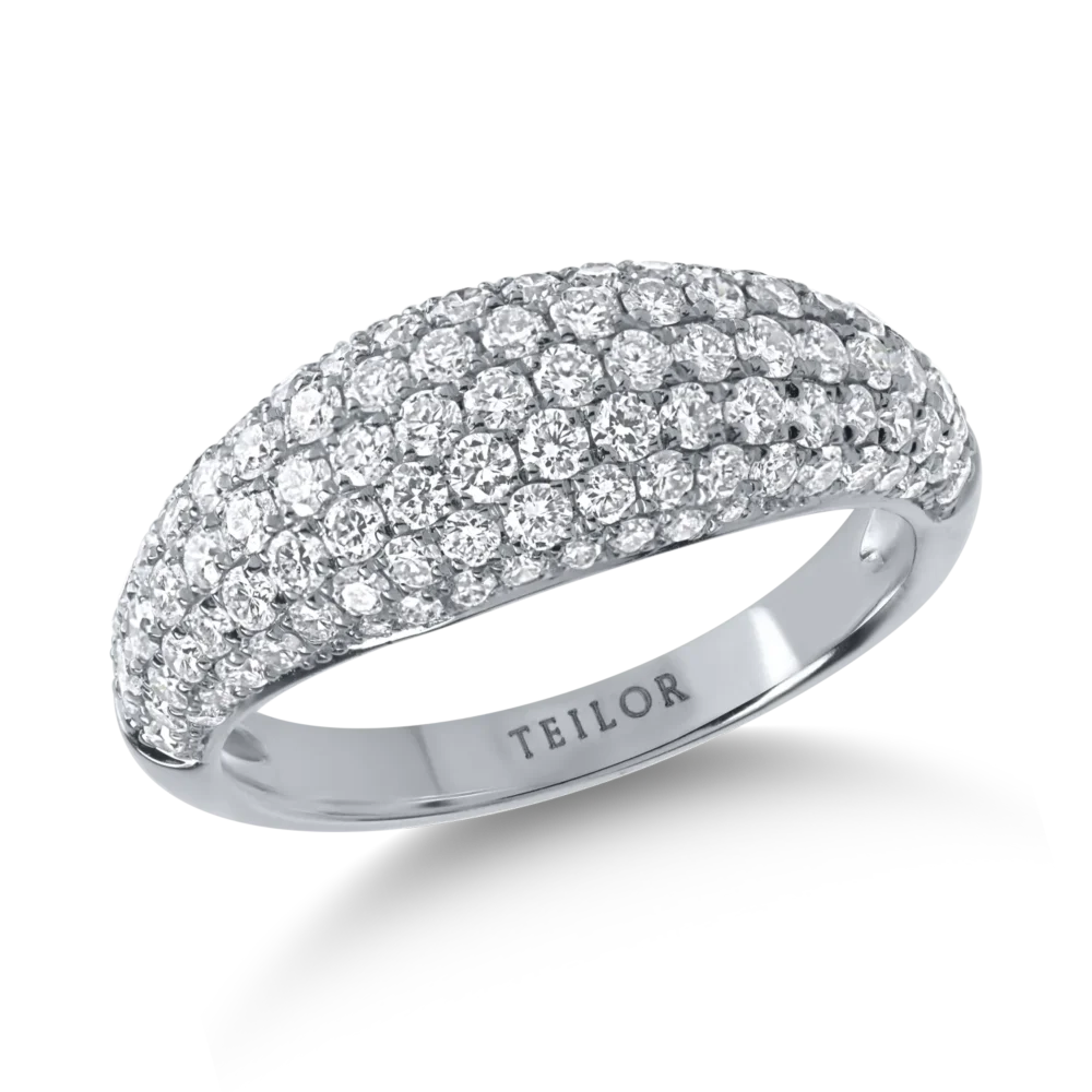 Inel din aur alb cu diamante de 1.39ct