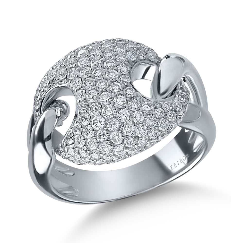 Inel din aur alb cu diamante de 1.44ct