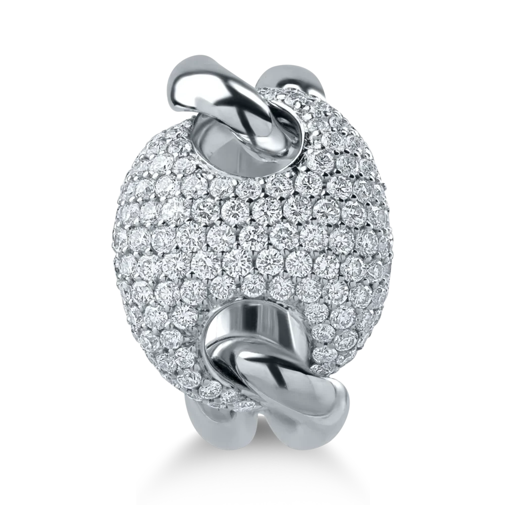 Inel din aur alb cu diamante de 1.44ct - imagine 2