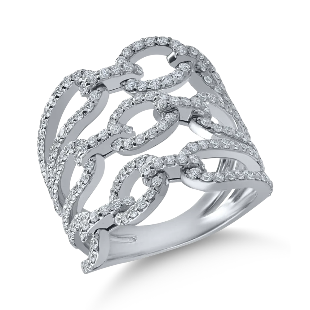 Inel din aur alb cu diamante de 1.4ct