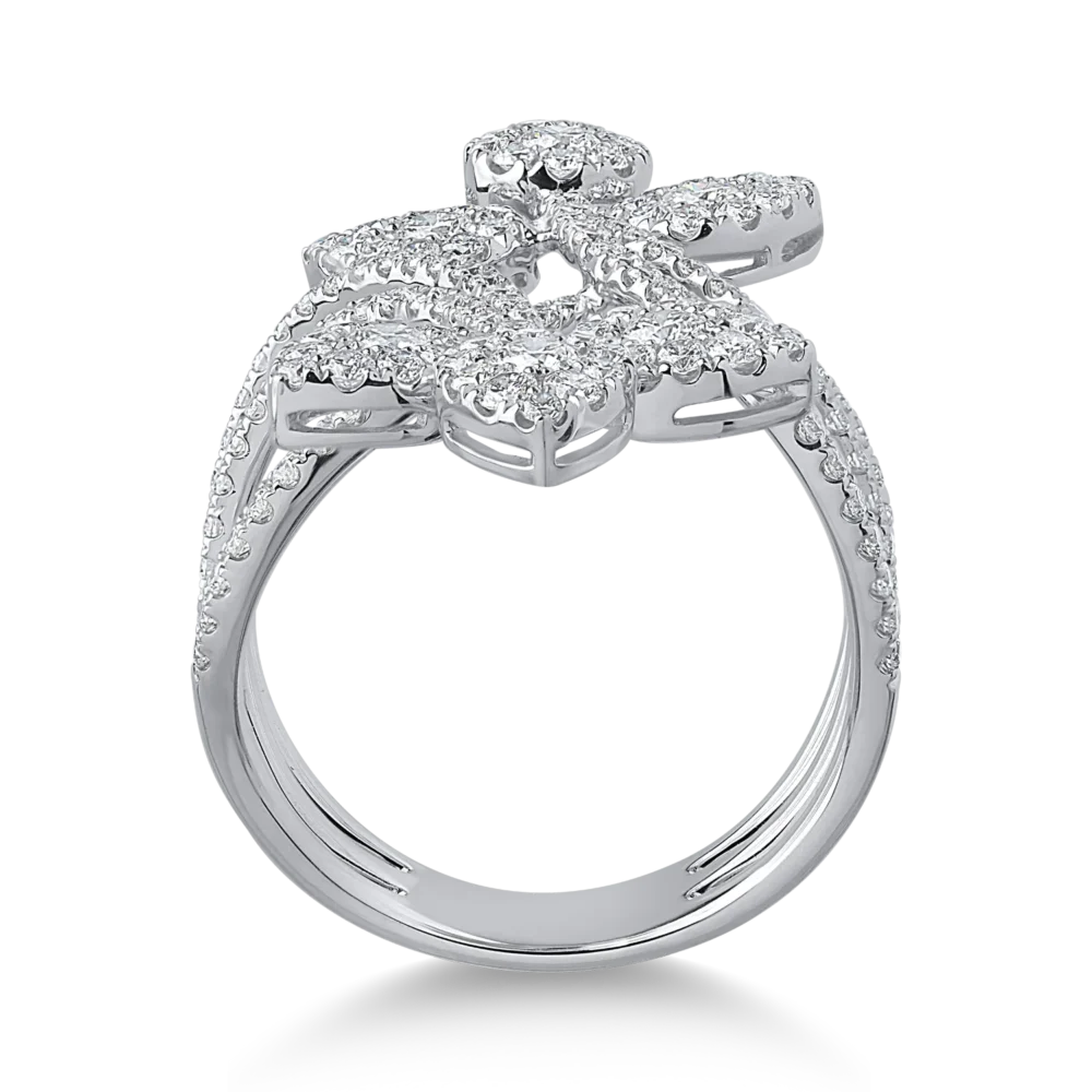 Inel din aur alb cu diamante de 1.554ct - imagine 2
