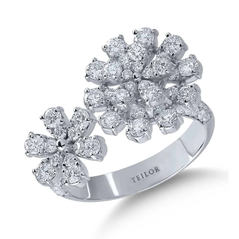 Inel din aur alb cu diamante de 1.56ct