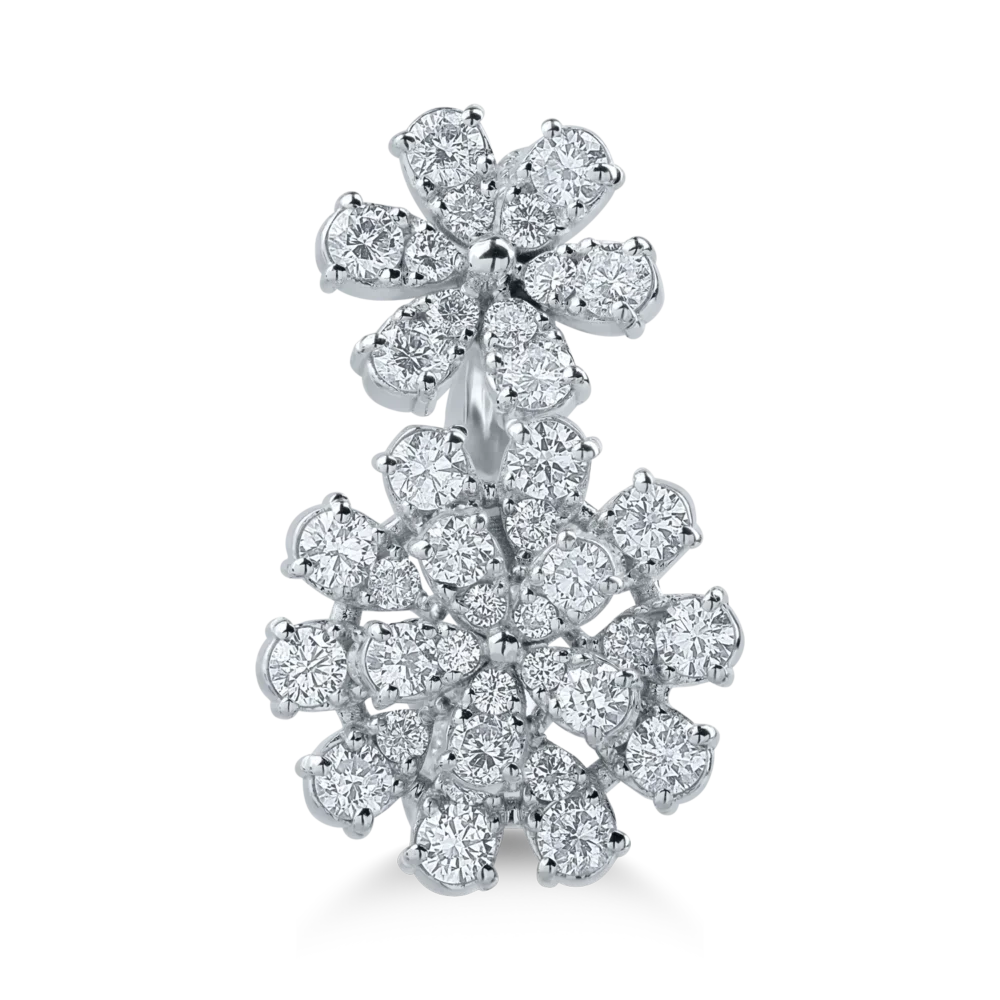 Inel din aur alb cu diamante de 1.56ct - imagine 2