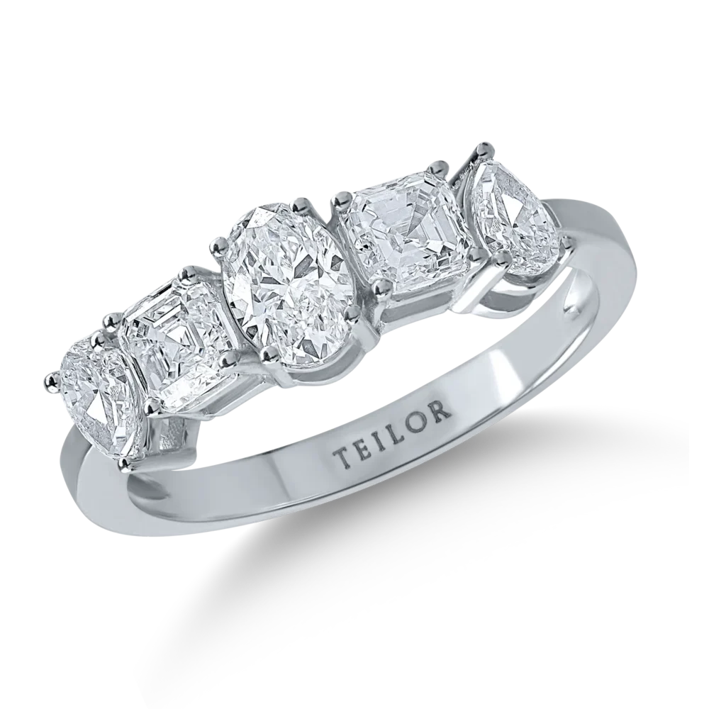 Inel din aur alb cu diamante de 1.58ct