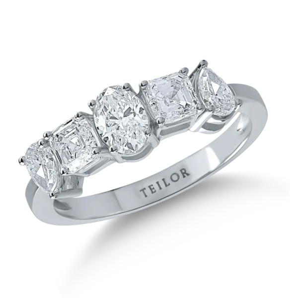 Inel din aur alb cu diamante de 1.58ct