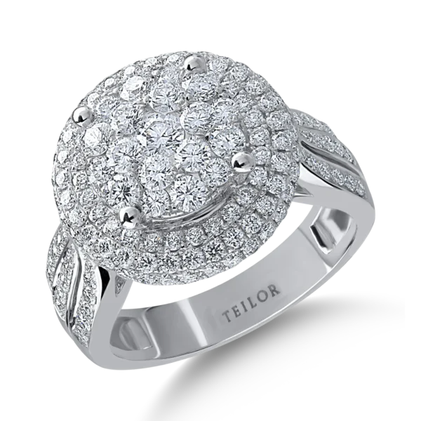 Inel din aur alb cu diamante de 1.69ct