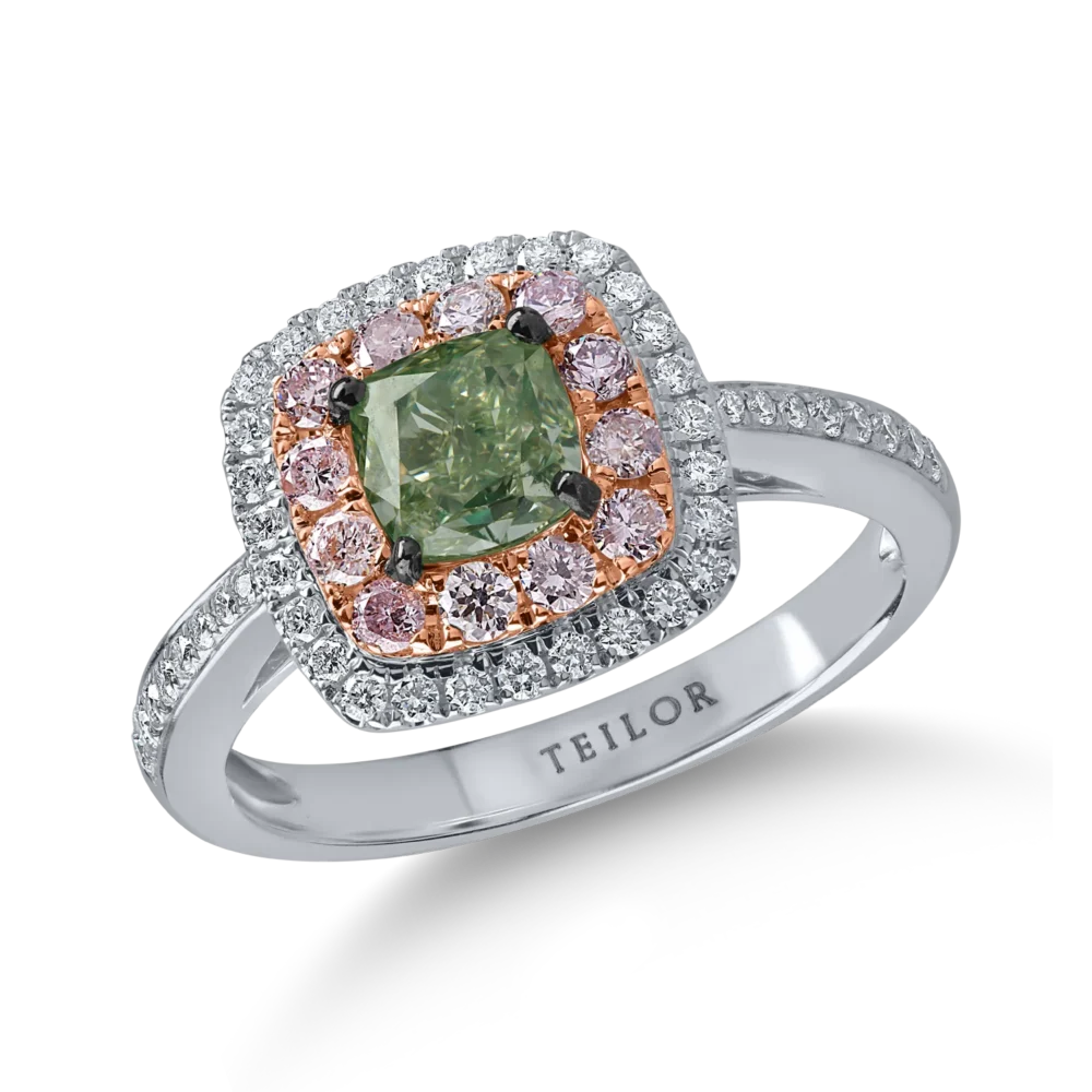 Inel din aur alb cu diamante de 1.6ct