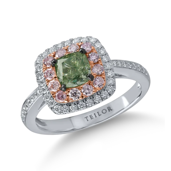 Inel din aur alb cu diamante de 1.6ct