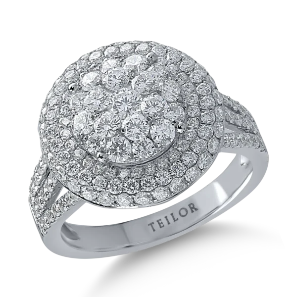 Inel din aur alb cu diamante de 1.77ct