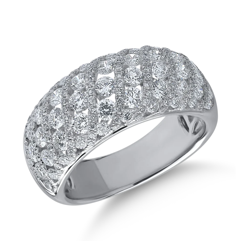 Inel din aur alb cu diamante de 1.87ct