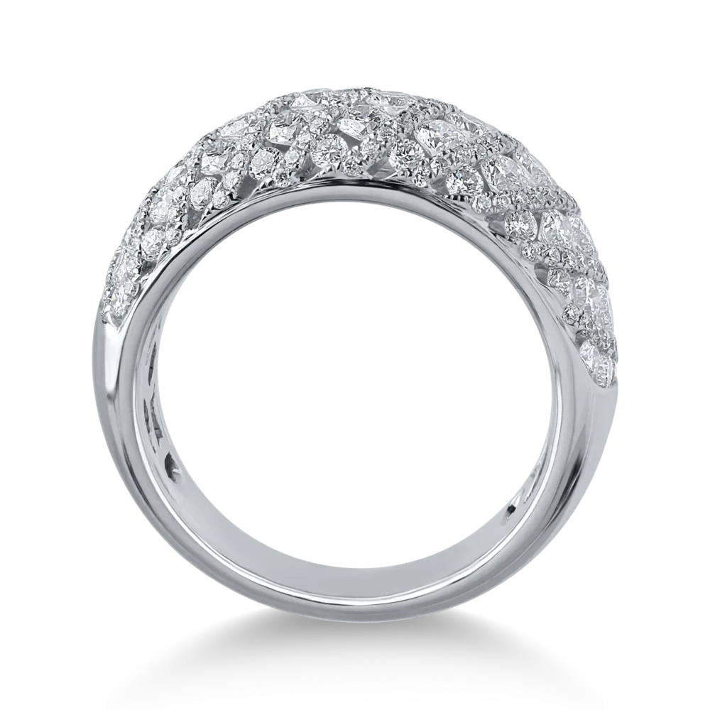 Inel din aur alb cu diamante de 1.87ct - imagine 2