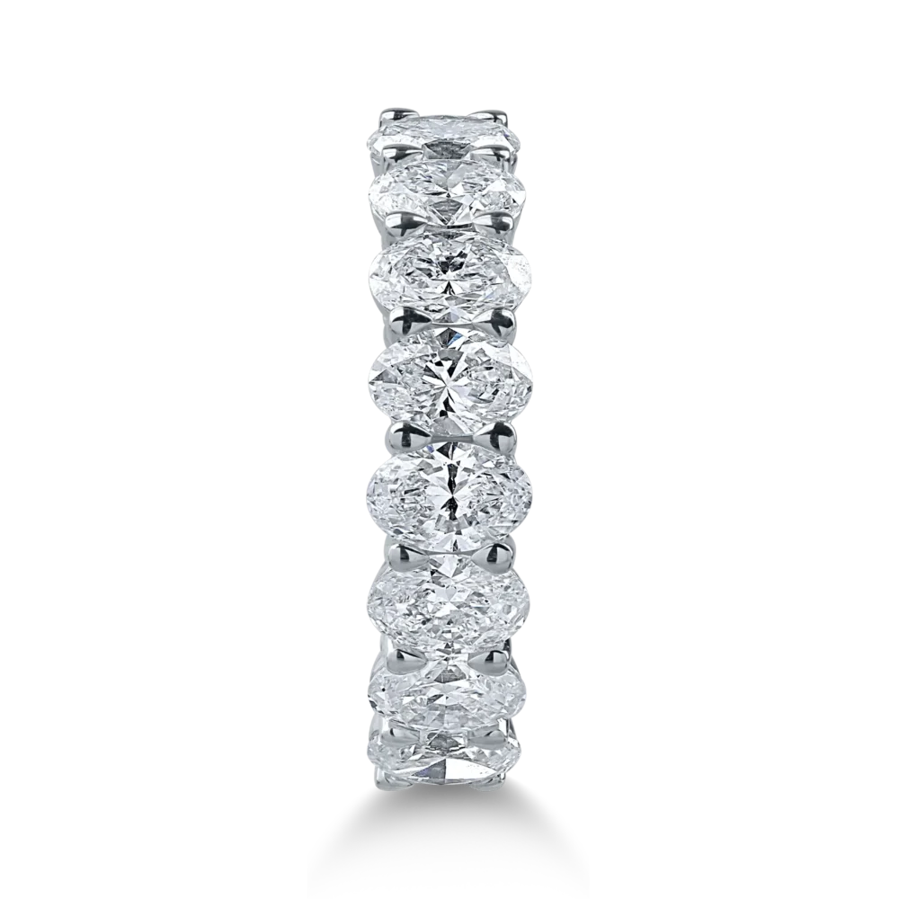 Inel din aur alb cu diamante oval de 1.89ct - imagine 2