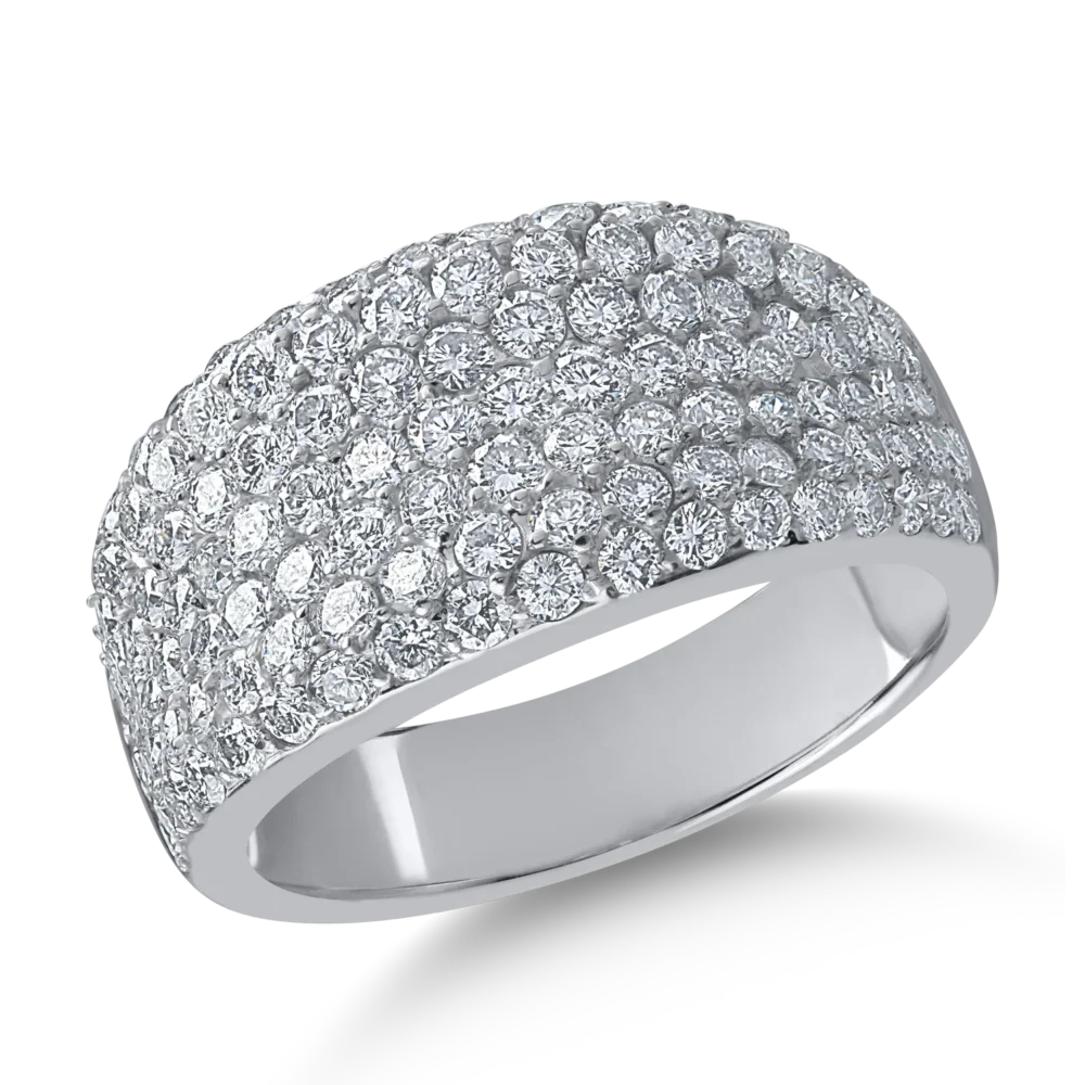 Inel din aur alb cu diamante de 1.94ct