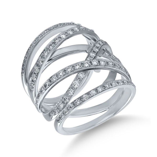 Inel din aur alb cu diamante de 1ct