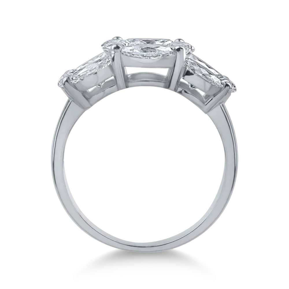 Inel din aur alb cu diamante de 2.1ct - imagine 2