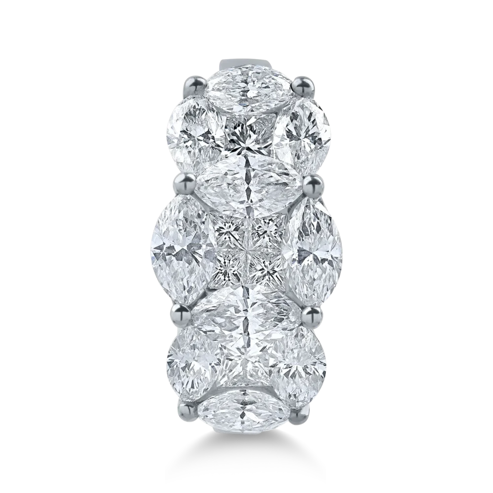 Inel din aur alb cu diamante de 2.1ct - imagine 3