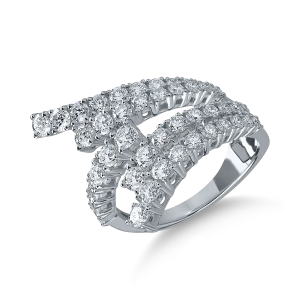 Inel din aur alb cu diamante de 2.1ct