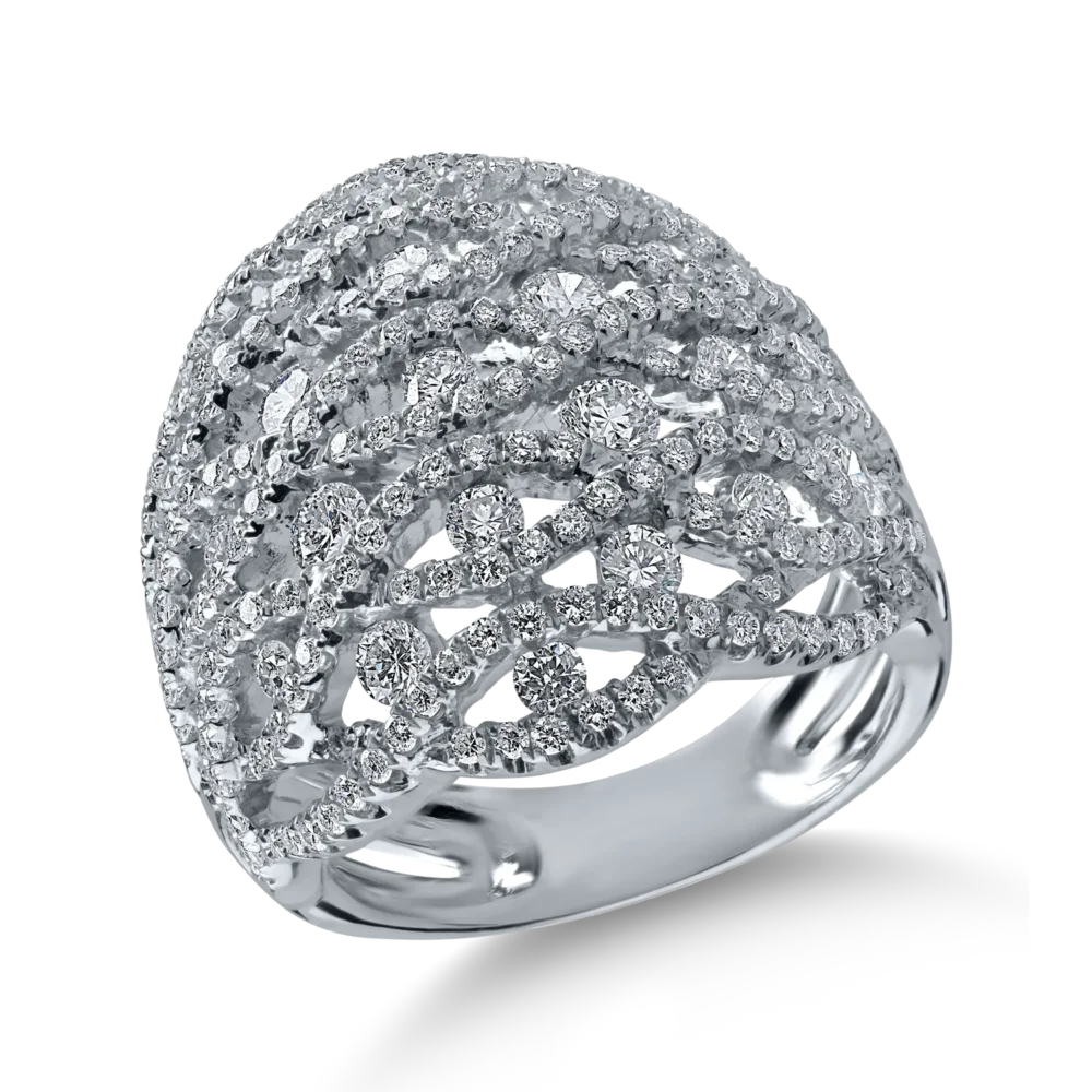 Inel din aur alb cu diamante de 2.5ct