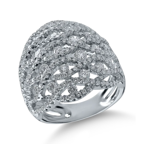 Inel din aur alb cu diamante de 2.5ct