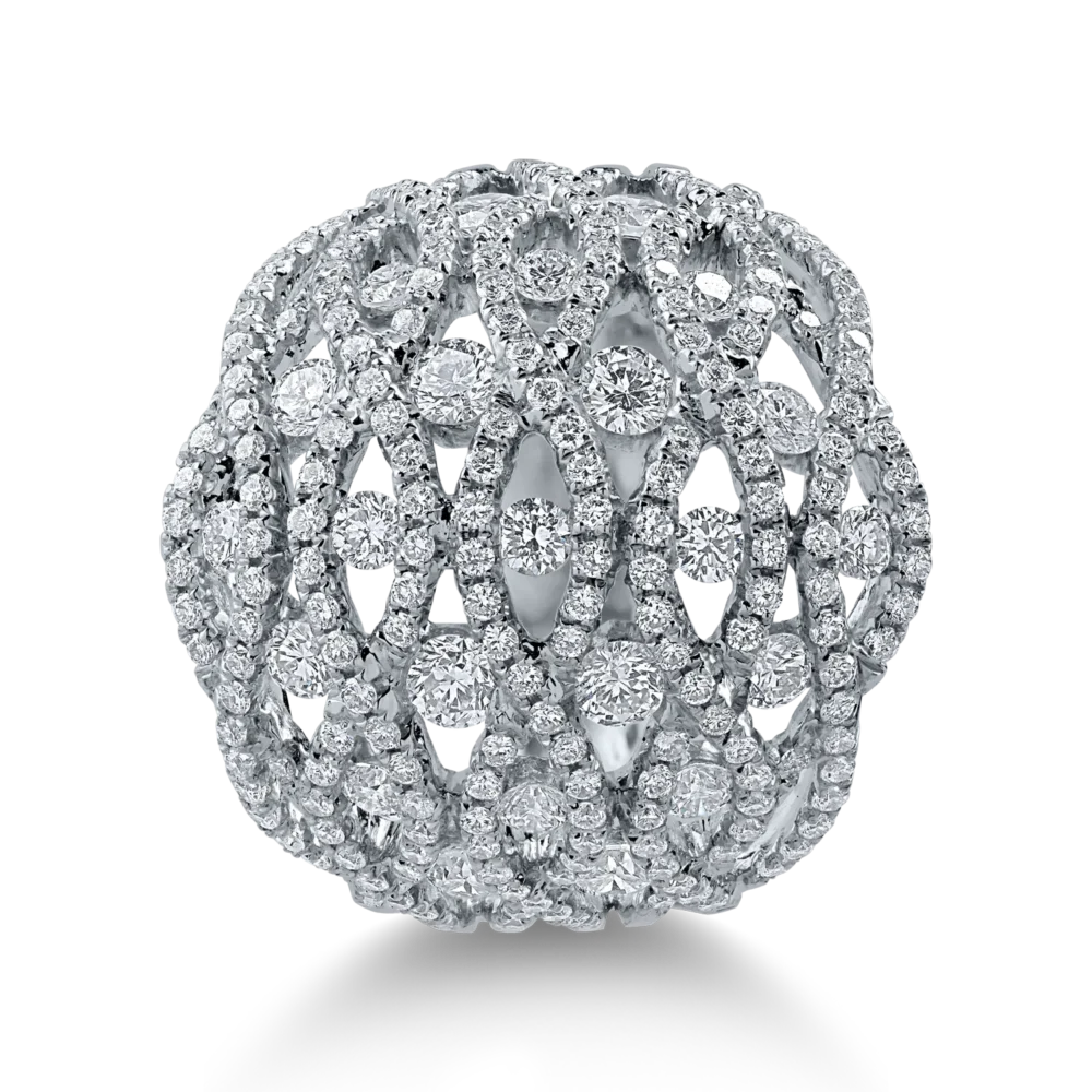 Inel din aur alb cu diamante de 2.5ct - imagine 2