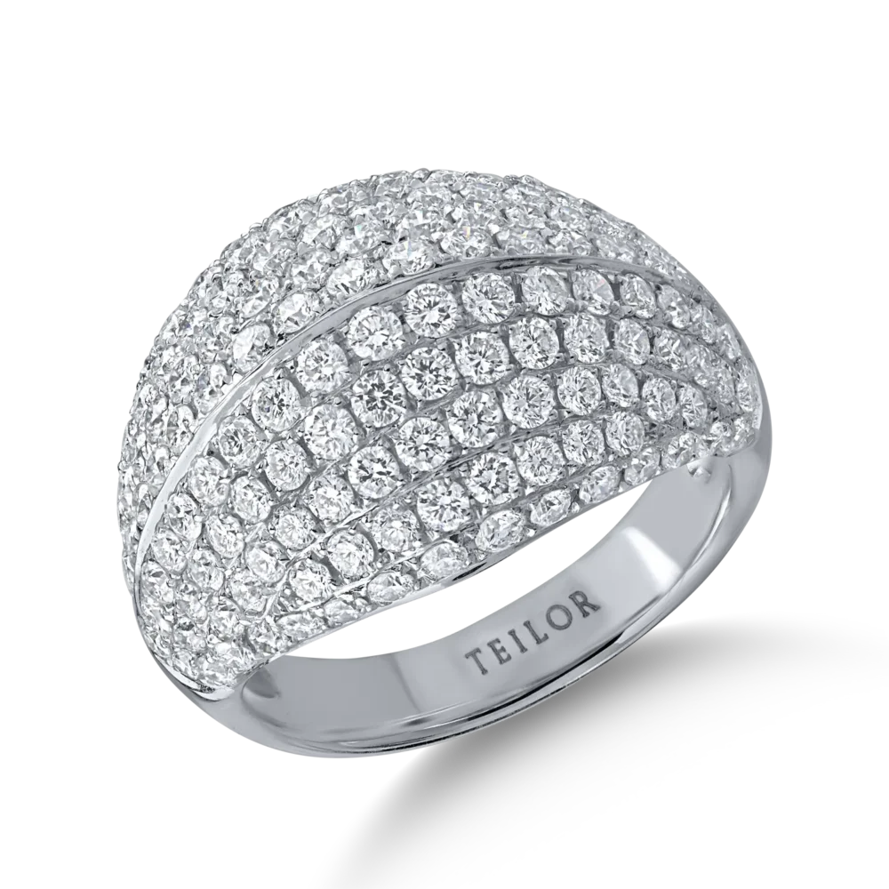 Inel din aur alb cu diamante de 2.60ct