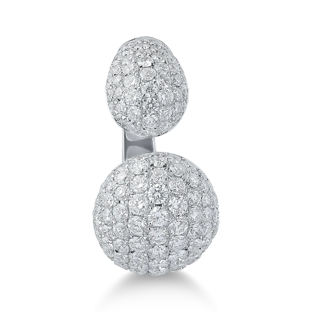 Inel din aur alb cu diamante de 2.61ct - imagine 3