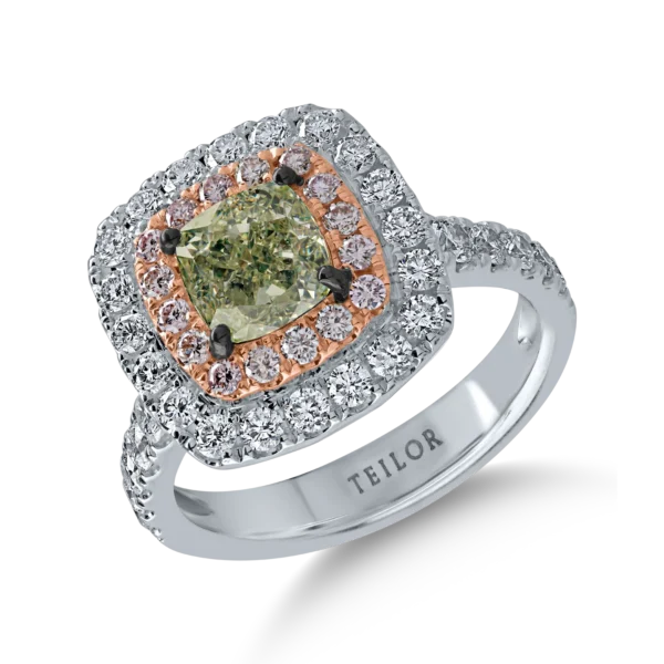 Inel din aur alb cu diamante de 2.9ct