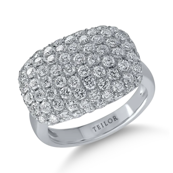 Inel din aur alb cu diamante de 2ct