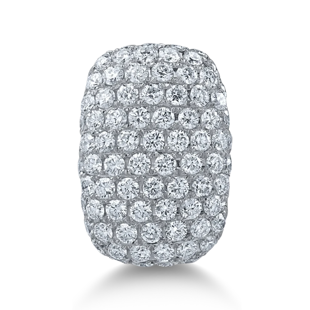 Inel din aur alb cu diamante de 2ct - imagine 2